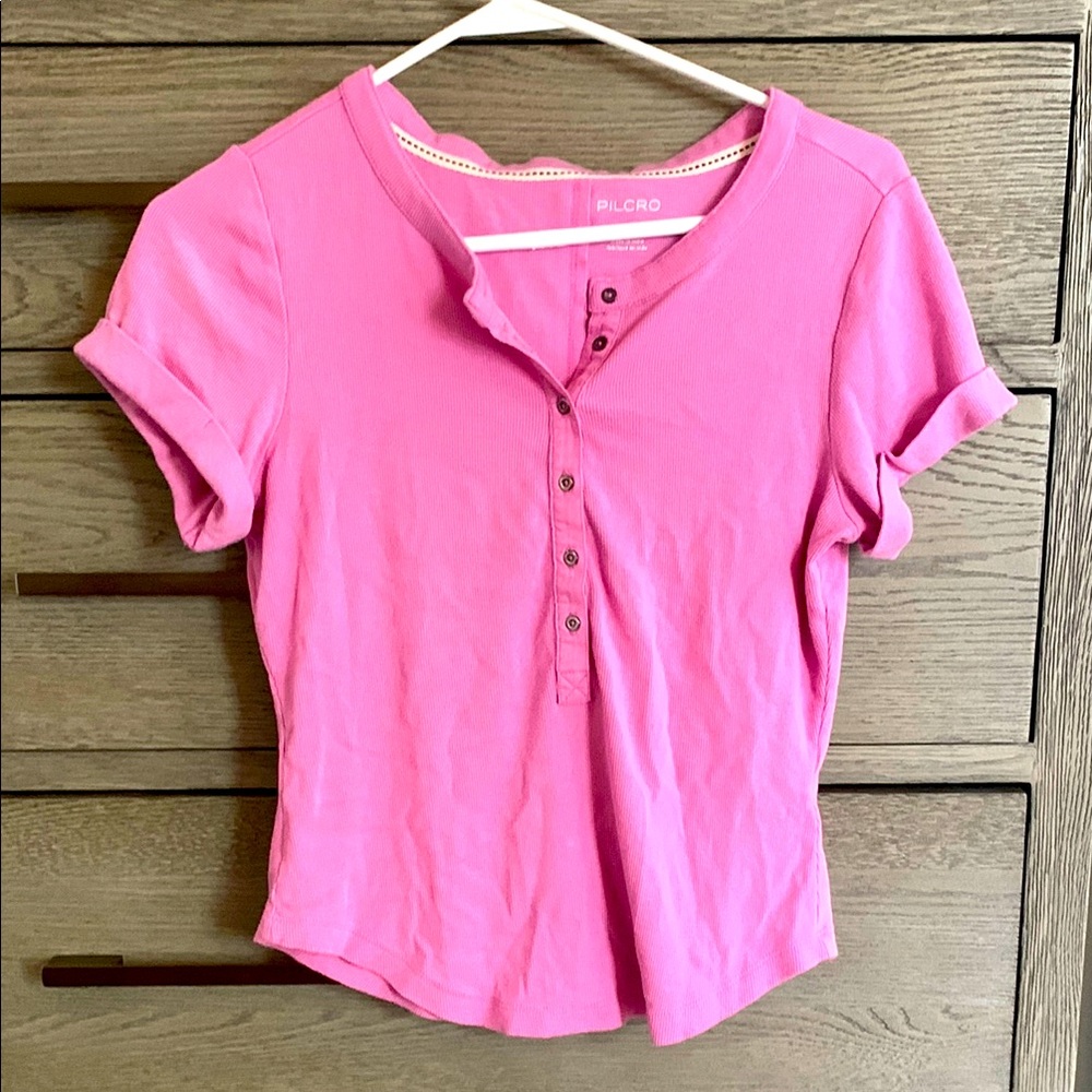 Pilcro Pinkish purple  Sleeve Top